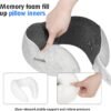 Travel Neck Pillow,Machine Washable,Pure Memory Foam Neck Pillow for Airplanes,Good Support for The Head and Cheeks,Light Gray,Suitable for Traveling and Sleeping in Multiple Scenarios - Image 5