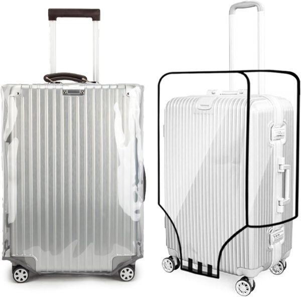 Clear PVC Luggage Cover Protector,20" Thicken Suitcase Covers for Luggage Waterproof Dustproof Anti-scratch Travel Luggage Covers for Suitcase Perfect Fit