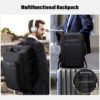 HOMIEE Carry On Luggage 22x14x9 Airline Approved 50L Travel Backpack, Extra Large Expandable Laptop Backpack, Black - Image 2