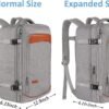 Vancropak Carry on Backpack, Extra Large 40L Airline Approved Travel Backpacks with 3 Packing Cubes for Women Men, Water Resistant Expandable Overnight Luggage Daypack Business Weekender Bag, Grey - Image 3