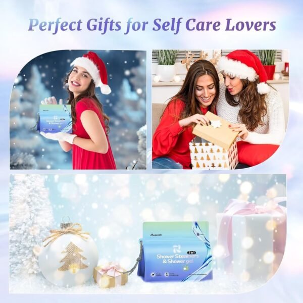 Shower Steamers Aromatherapy, 6 Pack Shower Bombs & 6 Pack Shower Gel, Birthday Gifts for Women, Travel Essentials, Relaxation Gifts Christmas Gifts Stocking Stuffers for Women Men - Image 6