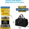 Small Gym Bag 14 inch lightweight Carry On Mini Duffel Bag for Travel Sport - Black - Image 3
