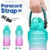 Water Bottles 1 / Half Gallon with Time Marker and Straw, Large Fitness Sports Motivational Bottle, Wide Mouth Leakproof and BPA Free for Travel, Gym,office,school - Image 5