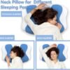 Cervical Neck Pillow for Neck Pain Relief - Ergonomic Memory Foam Neck Support Pillows for Sleeping, Contour Pillow with Pillowcase for Side, Back, Stomach Sleeper (P01B) - Image 3