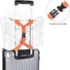 XINRUI 2 Pack Luggage Bungee Straps, Adjustable Suitcase Travel Belts for Luggage Over Handle Portable Straps Add a Bag Elastic Airport Accessories with Buckles for Baggage Handbag(Orange) - Image 6