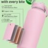 TOURIT 32 oz Insulated Water Bottle, Stainless Steel Sports Water Bottles With Top Handle, Double-Wall Travel Thermal Water Flask, BPA Free Leakproof Thermos Bottle for Sports and Travel,Pink - Image 2