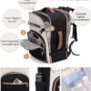 LOVEVOOK Travel Backpack for Women,40L Carry On Backpack for Airplanes,17.3 Inch Laptop Personal Item Travel Bag - Image 3
