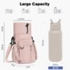 CaseBot Water Bottle Carrier Bag with Shoulder Strap, 32 40 oz Insulated Water Bottle Pouch Holder, Water Bottle Sleeve with Phone Pocket for Walking Hiking Picnic - Image 2
