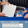 Gemice TSA Approved Toiletry Bag, 4 Pack Cosmetic Bag Clear Toiletry Bag Quark Size, Travel Essentials Water Repellent Travel Makeup Bags for Women Men, Carry on Airport Airline Compliant Bag (Grey) - Image 3