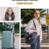 Stuffable Neck Pillow for Travel Stuffable Travel Pillow for Extra Luggage Travel Neck Pillow Stuffable with Clothes Soft Velvet Neck Pillow Cover with Eye Mask Earplugs Storage Bag - Image 4