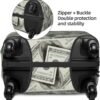 Money Luggage Suitcase Covers Elastic Washable 100 Dollar Bill Cash Present Luggage Protector Travel Suitcase Protective Cover For Kid And Adult, S (Fit 18-21 Inch Luggage) - Image 4