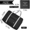 Travel Bag Carry on Luggage Foldable Duffel Bag Sports Gym Bag Weekender Overnight Bag Water Resistant Nylon Travel Duffel for Men Women (Black) - Image 2