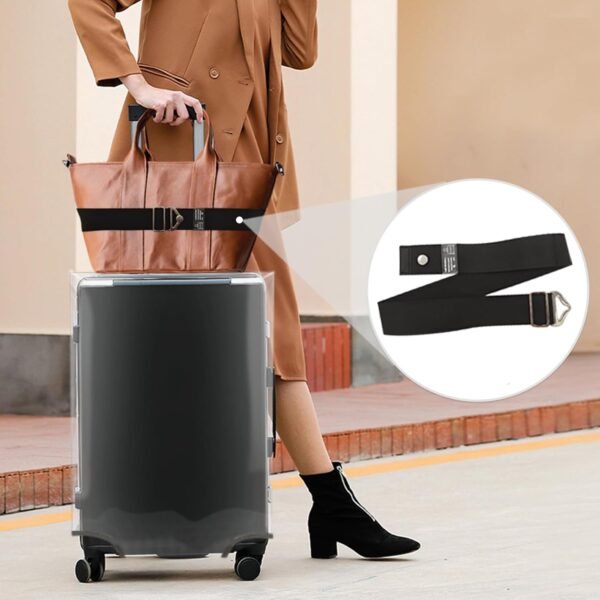 Luggage Cover Set Clear PVC Luggage Cover & 2-in-one Luggage Strap Thickened Suitcase Cover 30 Inch Luggage Protector for Wheeled Suitcase (30-Inch) - Image 2