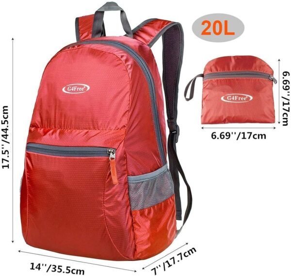 G4Free 20L Lightweight Packable Backpack Travel Hiking Daypack Foldable Backpack for Men Women - Image 2