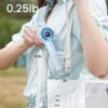 Gaiatop Portable Mini Fan, Handheld Fan with LED Display & Flashlight, 3 Speeds 2000mAh USB Rechargeable Battery Fan, Small Personal Desk Fan for Women Men Girls Kids Indoor Outdoor Travel Blue - Image 4