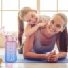 OLDLEY Kids Water Bottle for School, 12 oz (Straw Lid) BPA-Free Reusable Leak-proof Durable Tritan Plastic Water Bottles with One-handed Opening Straw Lids, Anti-dust Spout Cover (Pink-Blue) - Image 6
