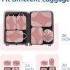 Compression Packing Cubes for travel, BAGSMART 6 Set Travel Packing Cubes for Carry on Suitcases, Compression Suitcase Organizers Bag Set for Travel Essentials, Lightweight Packing Organizers - Image 3