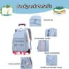 ZHANAO Rolling Backpack Luggage BookBag with Wheels Trolley Bag Wheeled Travel Backpack for Girls & Boys Trolley Bag - Image 5
