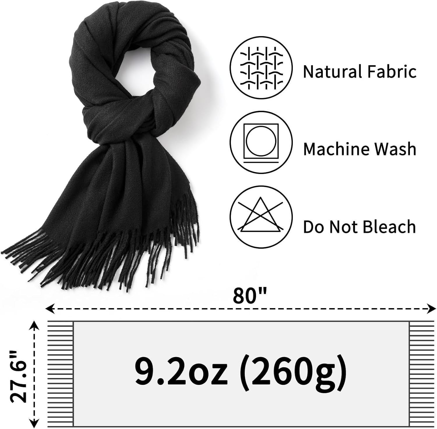 Premillow Scarfs for Women, Winter Scarf, Classic Pashmina Shawls and Wraps, Cashmere Feel Scarfs for Women, Long scarves - Image 6