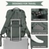 Large Travel Backpack For Women Men, Carry On Backpack,Hiking Backpack Waterproof Outdoor Sports Rucksack Casual Daypack Fit 15.6 Inch Laptop with USB Charging Port Shoes Compartment Olive Green EX - Image 5