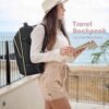Large Travel Backpack for Women - Travel Backpack Carry on Flight approved 40L Personal Item with 6 Packing Cubes fit 17 inch Laptop Water Resistant Business College Backpacks Black - Image 2