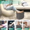 Inflatable Travel Foot Rest Pillow - Travel Foot Rest for Airplane Flights, Car Seat Foot Rest for Kids Airplane Bed for Toddler, Blow up Plane Footrest Pillow with Easy-Carry Strap, Dark Gray 2Pack - Image 4