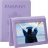 TIGARI Passport Holder for Travel, Slim Passport Cover for Women Men, Leather Passport Case Protector with Waterproof Slot, Family Vacation Plane Cruise Travel Essentials