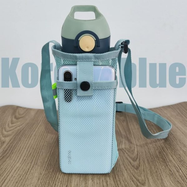 3Pcs Water Bottle Holder with Adjustable Shoulder Strap Water Bottle Carrier Mesh Water Bottle Bag Lightweight Dog Water Bottle Sleeve Crossbody Water Bottle Pouch (Navy/Korean blue/purple) - Image 5