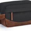 Travel Toiletry Bag for Men, Hanging Toiletry Organizer, Water Resistant Shaving Kit with Large Capacity for Travel Accessories (Black)