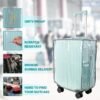 3 PCS Luggage Covers for Suitcase,Clear Pvc Luggage Protectors,Suitcase Covers,Ransparent Travel Suitcase Wrap,Protective Cover Case for 20"+24"+28" Wheeled Luggage (Black) - Image 5
