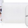 Travel & Camping Pillow for Adults & Baby - Comfortable Memory Foam Travel Small Pillow - Backpacking Pillow Easy to Carry Portable Bag Ideal for Airplane & Car Travel Pillows (White)