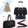 BAGSMART Travel Duffle Bag 31L Quilted Weekender Overnight Bag for Women with Laptop Compartment, Large Carry On Airport Bag with Wet Pocket & Shoe Bag for Travel, Business Trips, Sports(Black) - Image 6