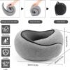 Travel Neck Pillows for Airplanes 2024 New Travel Pillow Neck Travel Pillow Memory Foam Airplane Pillow Soft Airplane Neck Pillow(Dark Blue) - Image 4
