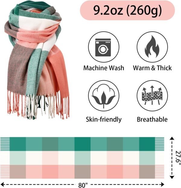 Scarfs for Women - Winter Scarf for Women Cold Weather Soft Pashmina Scarf - Image 4