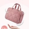 BAGSMART HangingToiletry Bag for Women, Puffy Travel Toiletry Bag with Jewelry Organizer, Waterproof Cosmetic Makeup Bag Compartment, Toiletries Kit Set for Traveling, Accessories, Essentials (M) - Image 4