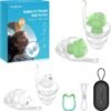 Kids Ear Plugs for Ear Pressure Relief, 2 Pairs Soft Reusable Noise Reduction Ear Plugs for Children, Airplane Travel Essentials Kids for Flying, Ear Pressure Relief, Study (S-WT paw, M-GN paw)