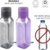 Bulk Water Bottles Set of 16 –10oz Multicolor Water Bottles for Kids and Adults – Leak Proof Water Bottles with Carry Strap – Square Reusable Water Bottles for Juice, Drinks – BPA-Free Dishwasher-Safe - Image 4