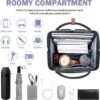 VANKEAN Laptop Backpack for Women Men 15.6-16.2 Inch Stylish Computer Work Backpack, Waterproof College Casual Daypack Business Travel Backpacks with USB Port & RFID Blocking, Black - Image 4