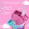 12oz Kids Insulated Water Bottle, Leak-proof Cup With Straws Lids, Kids Water Bottles For School Boys Girls, Stainless Steel Vacuum Insulated Bottle For Kids Children (Mermaid) - Image 4
