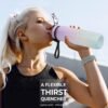 Motivational Water Bottle with Time Marker, 32 oz Water Bottle, Sports Water Bottle with Spout, Achieve All-Day Hydration SpillProof, BPA FREE - Image 2