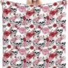 (Color Skulls) Print Fall Throw Blanket Personalized Soft Flannel Blanket for Bed Couch Sofa, Blanket for Lightweight Fuzzy Cozy Blankets for Travel Office Home 50"X40" - Image 2