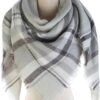Women's Plaid Scarf Blanket Wrap Oversized Chunky Scarves Tartan Shawls - Image 5
