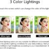 deweisn Folding Lighted Makeup Mirror with 72 LEDs 3 Colors Light Modes USB Rechargable 1800mA Batteries Portable Ultra Thin Compact Vanity Mirror Dimmable Travel Mirror - Image 4