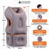 Modern Advantage Inflatable Travel Pillow for Airplanes with Adjustable Extra Bottom, Support Head & Chin to Avoid Neck & Shoulder Pain, for Travelling, Office Napping with Eye Mask & Earplug (Grey) - Image 3