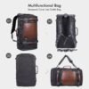 WITZMAN Travel Backpack for Men Women Carry on Luggage Backpack Canvas Rucksack Duffel bag with Shoe Compartment - Image 4