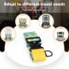 Travel Belt Luggage Straps, Adjustable Length Mental Buckle Fashion Travel Trip Accessories Add a Bag for Women Men, 1PCS Yellow&Blue - Image 6