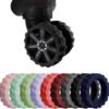 8PCS Luggage Wheel Covers Fits 2.1-2.6 Inch 8 Spinner Wheels Luggage Travel Suitcase Wheel Covers Keep Luggage Wheel Smooth Silence and Clean (8Pcs Black)