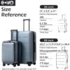 Coolife Luggage Suitcase Piece Carry On ABS+PC Spinner Trolley with pocket Compartmnet(Sakura pink, 20in(carry on)) - Image 7