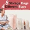 VMstr Travel Vacuum Storage Bags with Electric Pump, 8 Combo Vacuum Sealed Bags for Clothes and Clothing, Space Saver Bags and Luggage Packing Compression. - Image 2