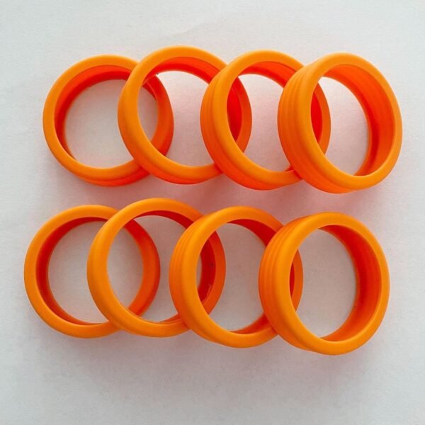ZhaoCo Luggage Wheel Covers 8Pack Carry on Luggage Wheel Protective Covers for Most 8-Spinner Wheels Travel Luggage Cover (Orange) - Image 2